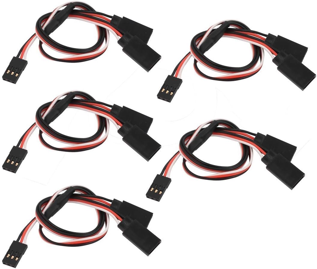 RioRand 5 Pcs Remote Control Y Servo Extension Cord Cable Wire