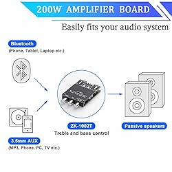 ZK-1002T 200W Bluetooth Amplifier Board 2.0 CH