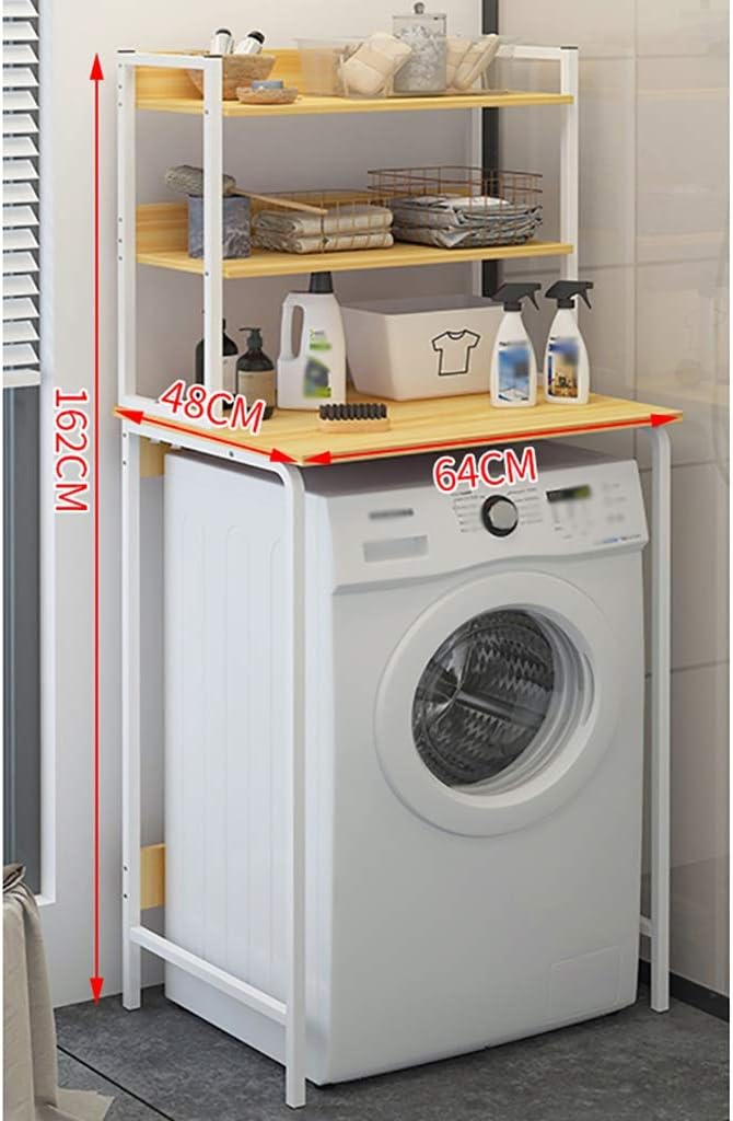 Washing machine shelf Multi-function bathroom rack, carbon steel washing machine rack, balcony drum washing machine rack, multi-layer washing machine rack, bathroom and bathroom finishing space helper