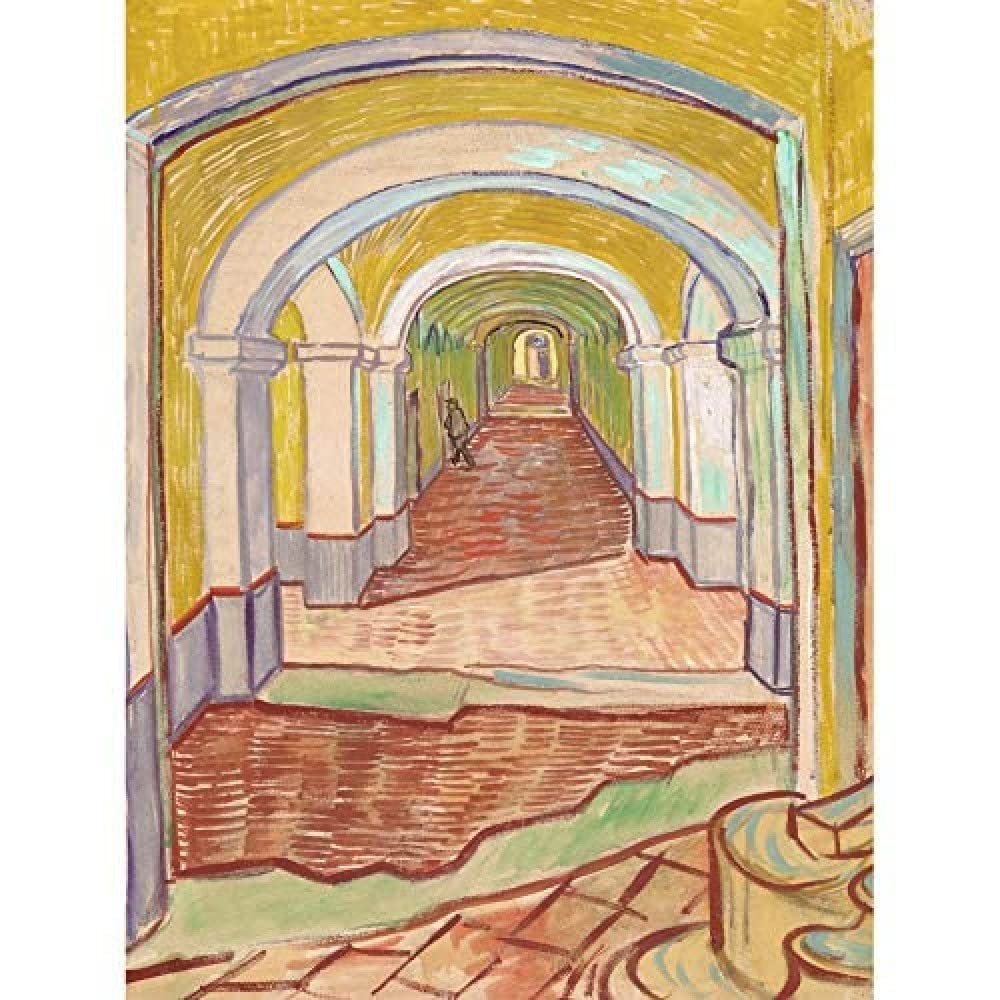 Artery8 Van Gogh Corridor In The Asylum Painting Art Print Canvas Premium Wall Decor Poster Mural