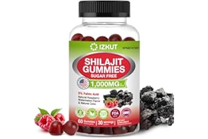 Shilajit Gummies 1000mg for Men and Women: Made in USA Supplement with Pure Himalayan Shilajit - No Added Sugar Non-GMO with 