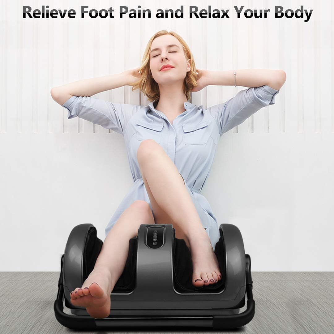 Foot Massager Machine Shiatsu Foot and Calf/Leg Massager with Heat Deep Kneading Therapy Relieve Foot Pain from Plantar Fasciitis Improve Blood Circulation by TERELAX: Health & Personal Care