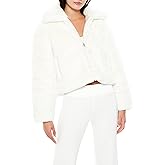 Forever 21 womens Faux Fur Zip-up Coat