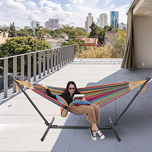 ONCLOUD 9 FT Hammock Stand Only Heavy Duty Indoor Outdoor Universal