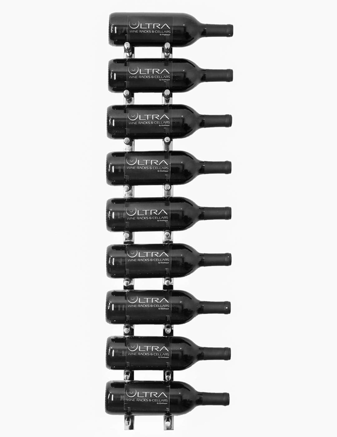 Ultra Wine Racks Metal Wall Wine Rack 3 Foot 1 Deep (Chrome