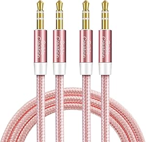 Aux Cord for Car, CableCreation 3.5mm Male to Male Stereo Audio Cable HiFi Sound Compatible with Headphone, Phone, 2018 Mac Mini, Microsoft Surface Dock, Car Stereo & More, [3FT, 2 Pack]
