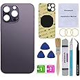 Perzework OEM Rear Back Glass Replacement for iPhone 14 Pro Max 6.7 inches with Reparing Toolkit and Pre-Installed Adhesive (Deep Purple)