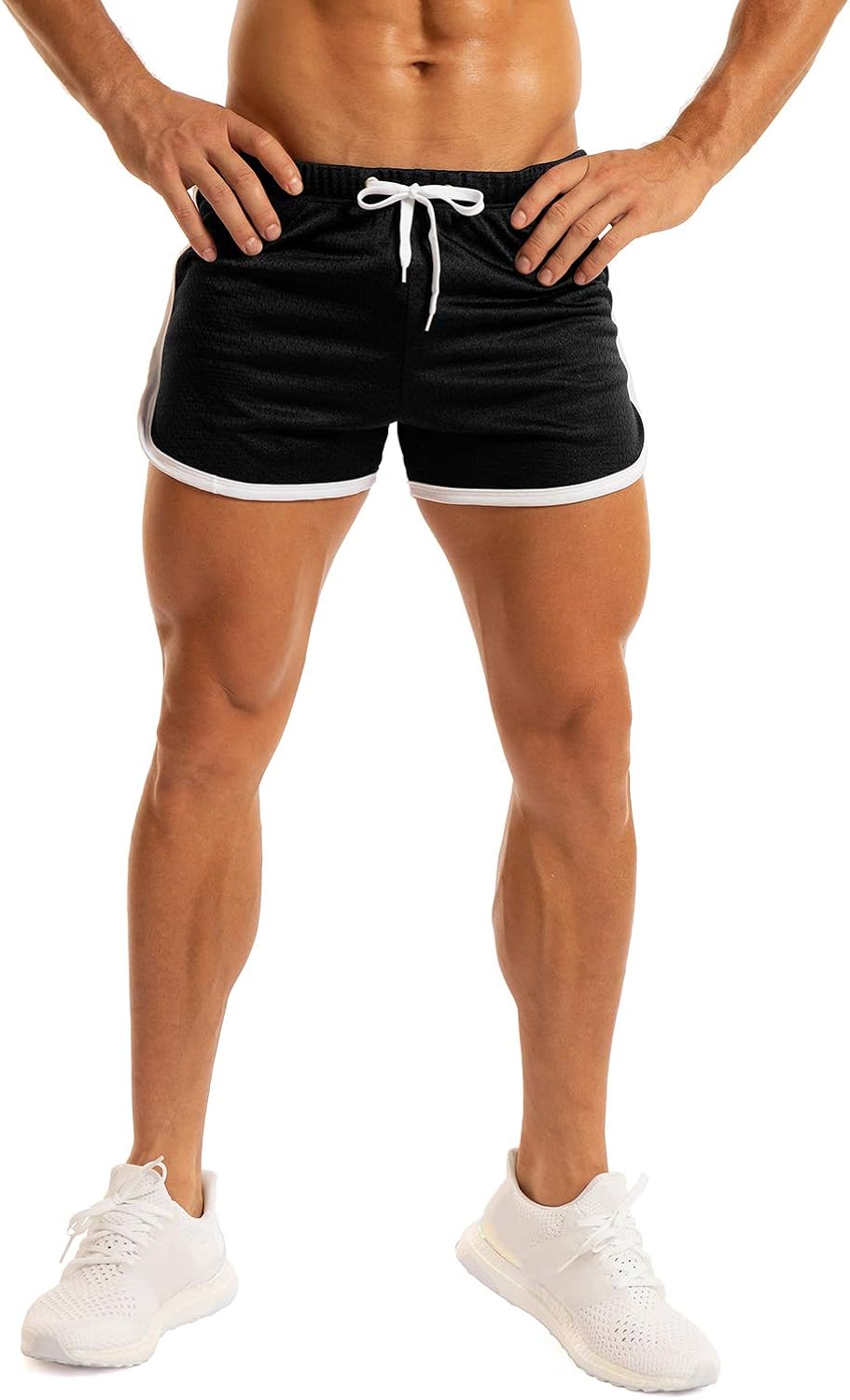 Ouber Men's Fitted Shorts Bodybuilding 