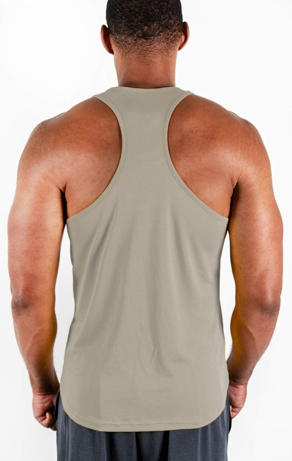 DEVOPS 3 Pack Men's Y-Back Dri Fit Muscle Gym Workout Tank Top: Clothing