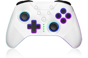 BUERTT Xbox One Controller,Wireless Controller for Xbox One, Xbox Series X/S,Remote Joypad with 2.4G Wireless Adapter,Xbox Controller Wireless with RGB LED Light,3.5mm Audio Jack