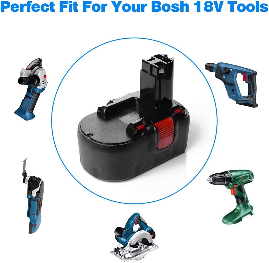 VANTTECH 18V 4.8Ah Ni-MH BAT025 Replacement for Bosch 18V Battery BAT181 BAT025 BAT180 BAT026 BAT160 BAT189 GSR18 - Image 4