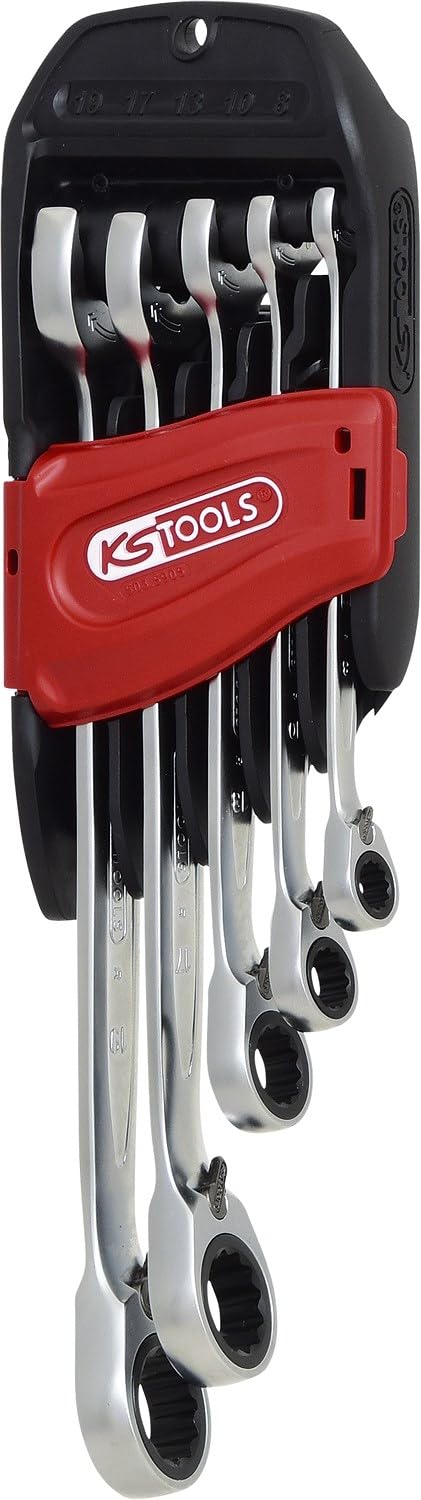 KS Tools 503.5905 Ratchetcombination Wrench Set (5 Pieces) Revwith Ratchet Function On Open Side