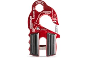 Factor 55 Ultrahook Closed System Shackle Pin Mount, Designed for Steel Cables and Synthetic Ropes - Red