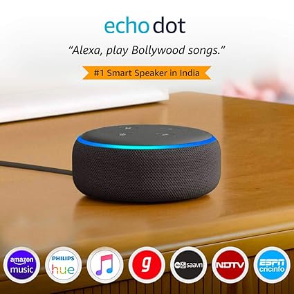 Echo Dot (3rd Gen) New and improved smart speaker with Alexa (Black)