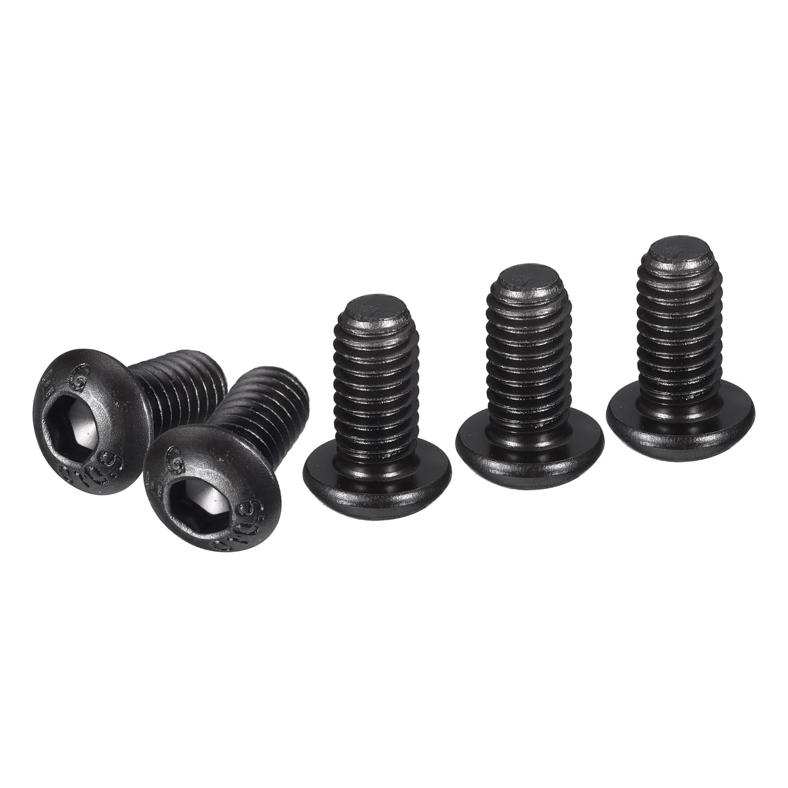 DTGN M6-1x12mm Button Head Socket Cap Screws - 25Pack - Good for Machine - Carbon Steel Black Oxide - Hex Drive Full Thread Fasteners — image 1