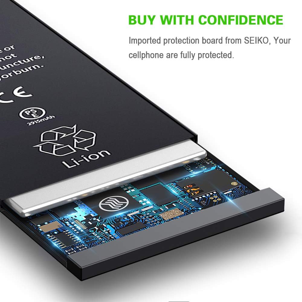 Battery Replacement for iPhone 6S, COSOOS 1715 mAh Standard Capacity Battery with Complete Professional Remove Tool Kits and Instruction Compatible with iPhone 6s A1633, A1688, A1700 (UL Certified)