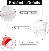 Vibbang 10 Pack Adhesive Hat Holder Wall Mount No Drilling Transparent view 4