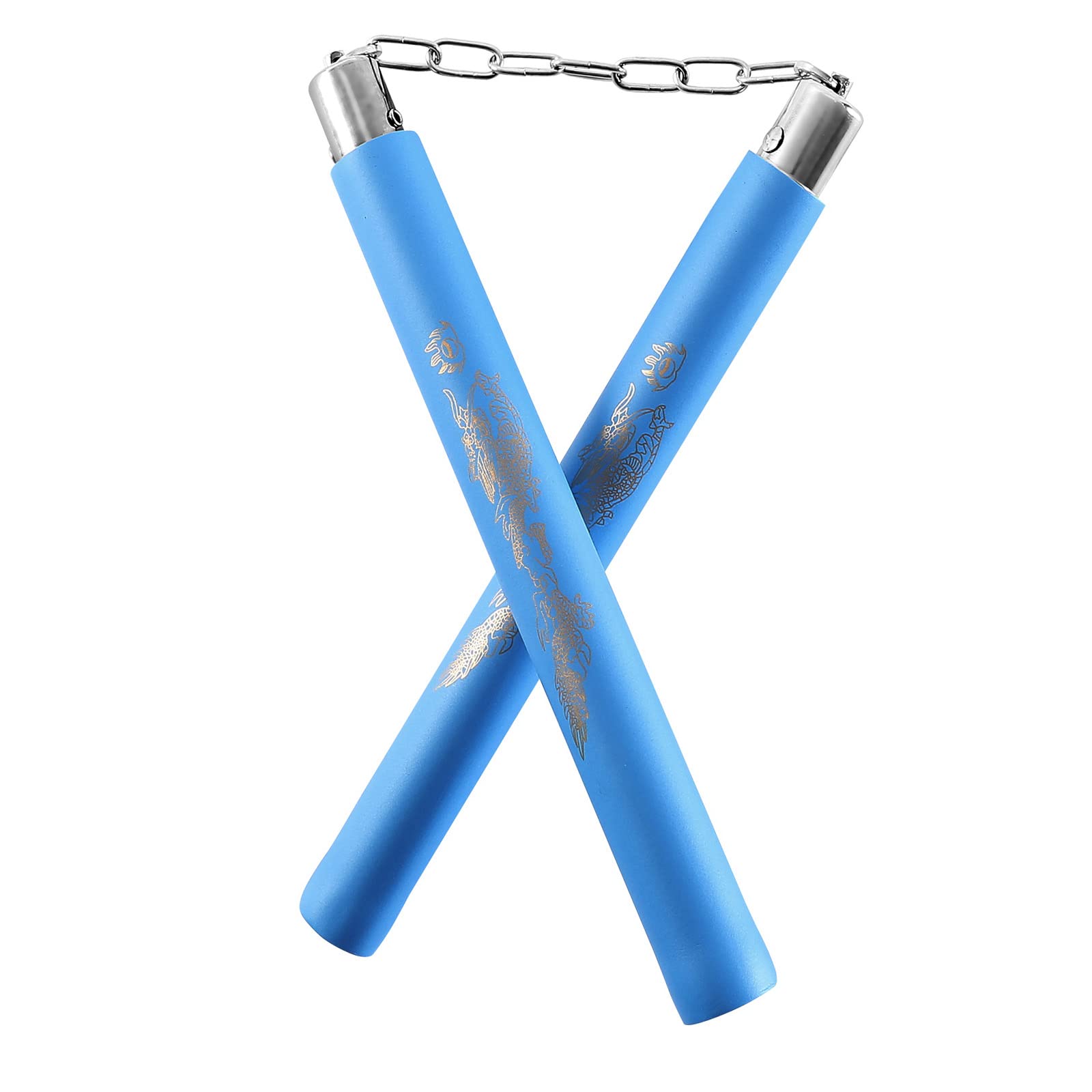 AUFIKR Portable Foam Nunchucks, Blue Training Nunchakus Suitable for Kids & Beginners Practice and Training