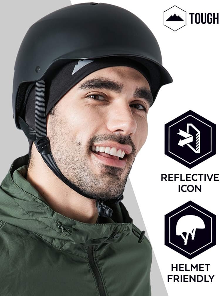 Skull Cap/Helmet Liner/Running Beanie - Ultimate Thermal Retention and Performance Moisture Wicking - Fits Under Helmets Black: Clothing