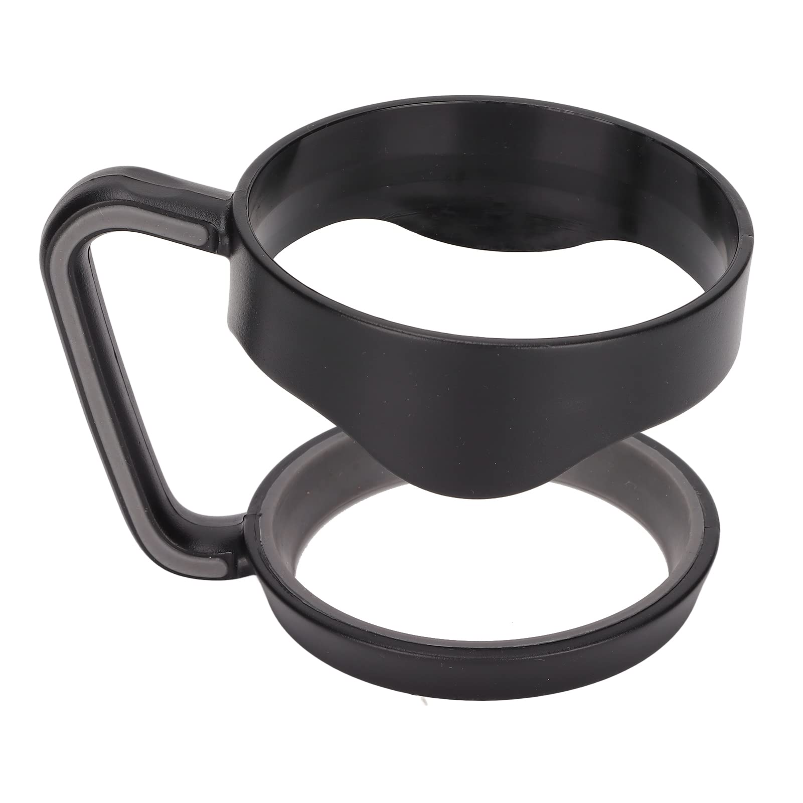 Tumbler Cup Handle, Silicone + Rubber Travel Mug Holder 2 Circle Non Slip for Car Cup Tumbler Travel Mug Holders 30Oz (black)