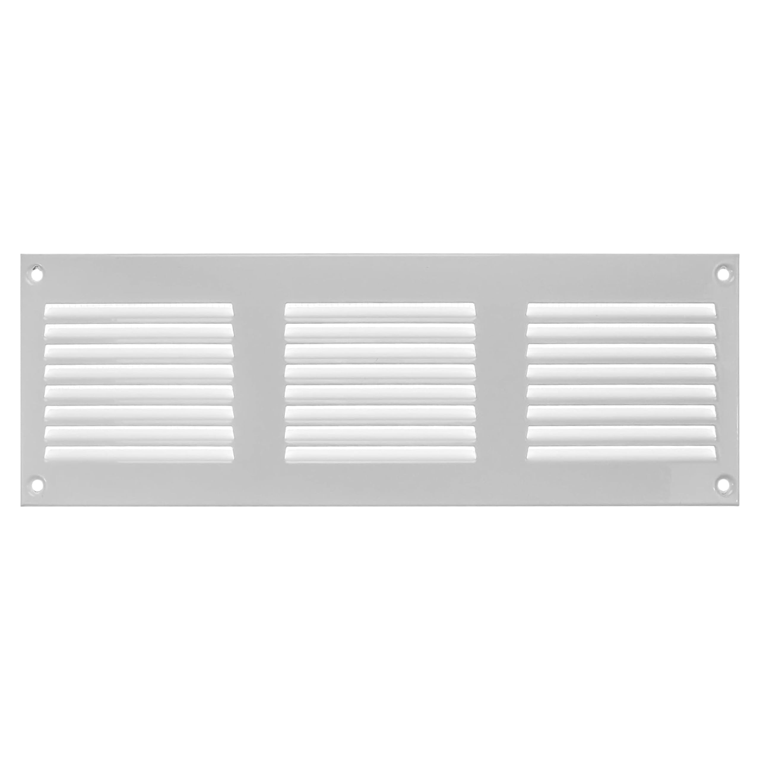 Vent Systems 300 x 100 mm / 12" x 4" Inch Air Vent Cover White Metal Air Return Grill with Built in Pest Guard Screen HVAC Vent Cover for Home Improvement Vent Duct Cover