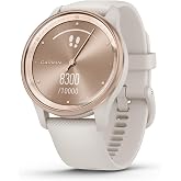 Garmin v&iacute;vomove&reg; Trend, Stylish Hybrid Smartwatch, 40mm, Ivory | Classic Analog Style and Essential Smart Features, Smartphone Notifications, Hidden Touchscreen Display