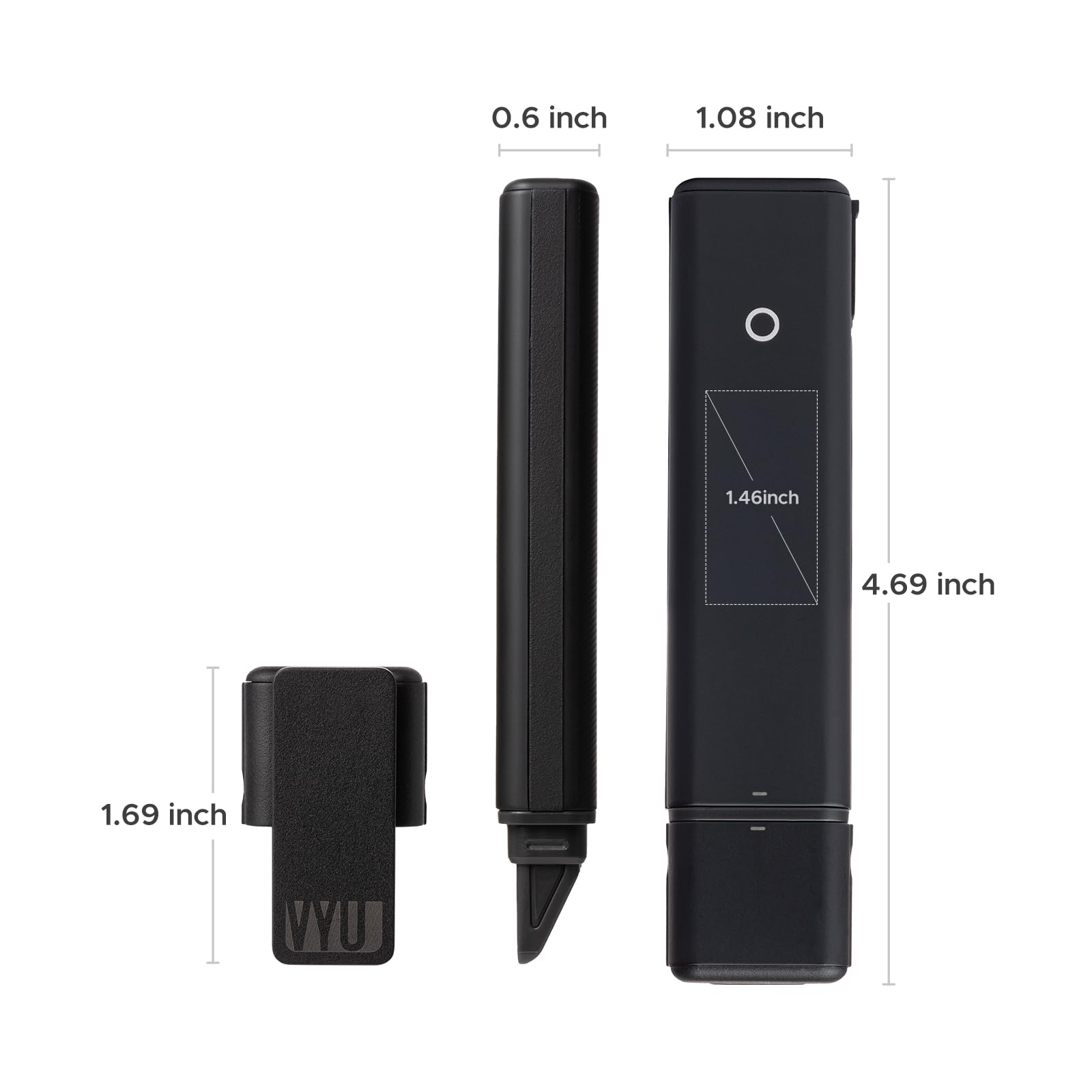 VYU iMark Digital Highlighter, Smart AI Scanner Pen, ChatGPT-4o Powered Scan, OCR Digital Scanning Device, AirDrop Export, for iOS/Android, Best Gift for Students & Book Lovers