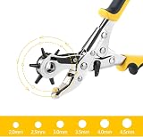 Gunpla Heavy Duty Leather Hole Punch Plier 6 Size Punch Brass Pad Ergonomic view 5