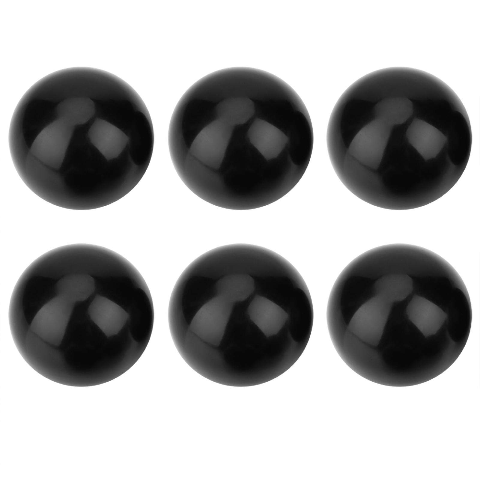 Kuuleyn Handle Knob, Machine Handle Knob, 6Pcs Black M12 Threaded 40mm Diameter Round Handle Ball Knob for Machine Tools