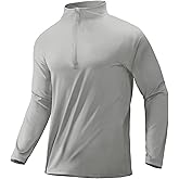 MIER Mens Quarter Zip Pullover Dry Fit Lightweight 1/4 Zip Long Sleeve Shirts for Athletic Running Golf Hiking, UPF 50+
