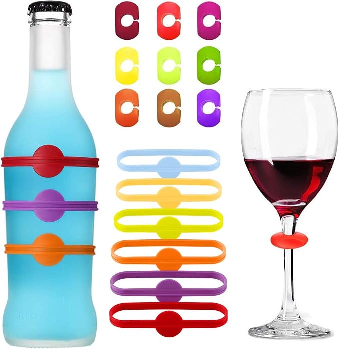 Amazon.com | 24 Pieces Bottle Strip Tag Marker Beer, Drink Markers