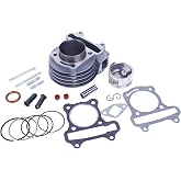 Glixal ATMT1-008 GY6 80cc 47mm High Performance Big Bore Cylinder Kit | Compatible with 139QMB 139QMA 147QMD Engine Scooter Moped ATV Go Kart