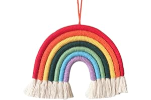 WEISIPU Colorful Rainbow Wall Decor - Handmade Weaving Ornament Pendant Decoration Wall Decor Hanging Home Decoration (Deep Green)…