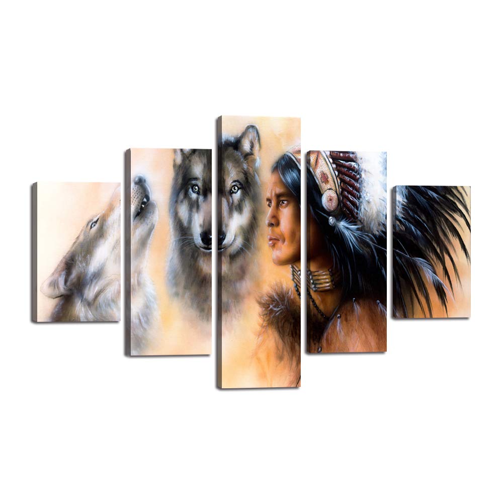 Best wolf living room paintings