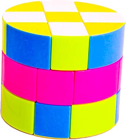 D ETERNAL Rubiks Rubix Barrel High Speed stickerless Magic Rubic Cube 3x3x3 (Cylindrical Barrel Cube)