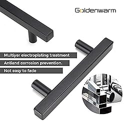 goldenwarm 10 Pack Black Cabinet Handles Matte