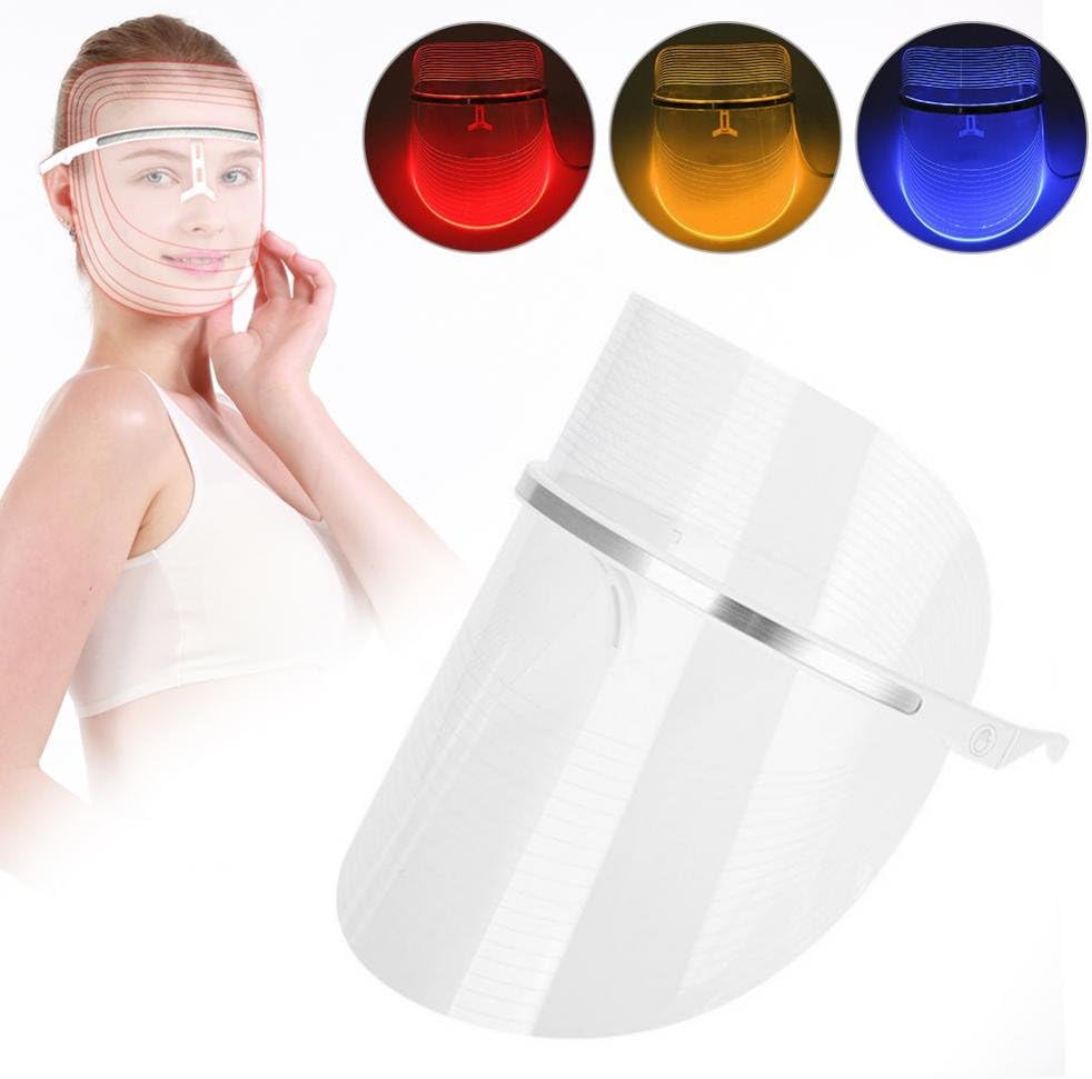 Download Led Light Face Mask Red Blue Yellow Led Anti Aging Beauty Mask Skin Rejuvenation Wrinkle Removal Beauty Device Home Facial Spa For Acne Spots Blackheads And Blemishes Amazon Co Uk Beauty PSD Mockup Templates