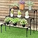 Giantex 3 Tier Metal Plant Display Stand Heavy Duty Freestanding Rack, Blackthumb 1