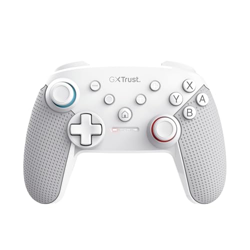 1246W Muta Controller Nintendo Switch Wireless con Bluetooth, Vibrazione Dual Shock, Sensore di Movimento, Pulsante Turbo, 15h di Gioco, Gamepad per Nintendo Switch, Lite, OLED, Bianco