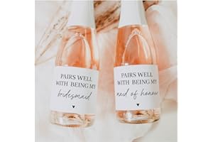 Bridesmaid Proposal Mini Champagne Labels, Bridesmaid Gift, Maid of Honour Gift. Bridesmaid Gift Ideas, Set of 6