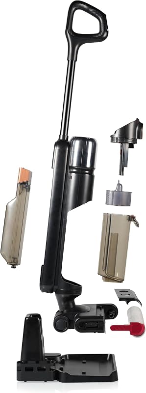 AquaMotion Plus Bodenreiniger, 4-in-1 Saugen, Wischen & Trocknen, Kabellos, 50 Min Laufzeit, HEPA-Filter, Selbstreinigung, 170W, 75dB, Intelligentes Display, Dockingstation, Leicht, 337010