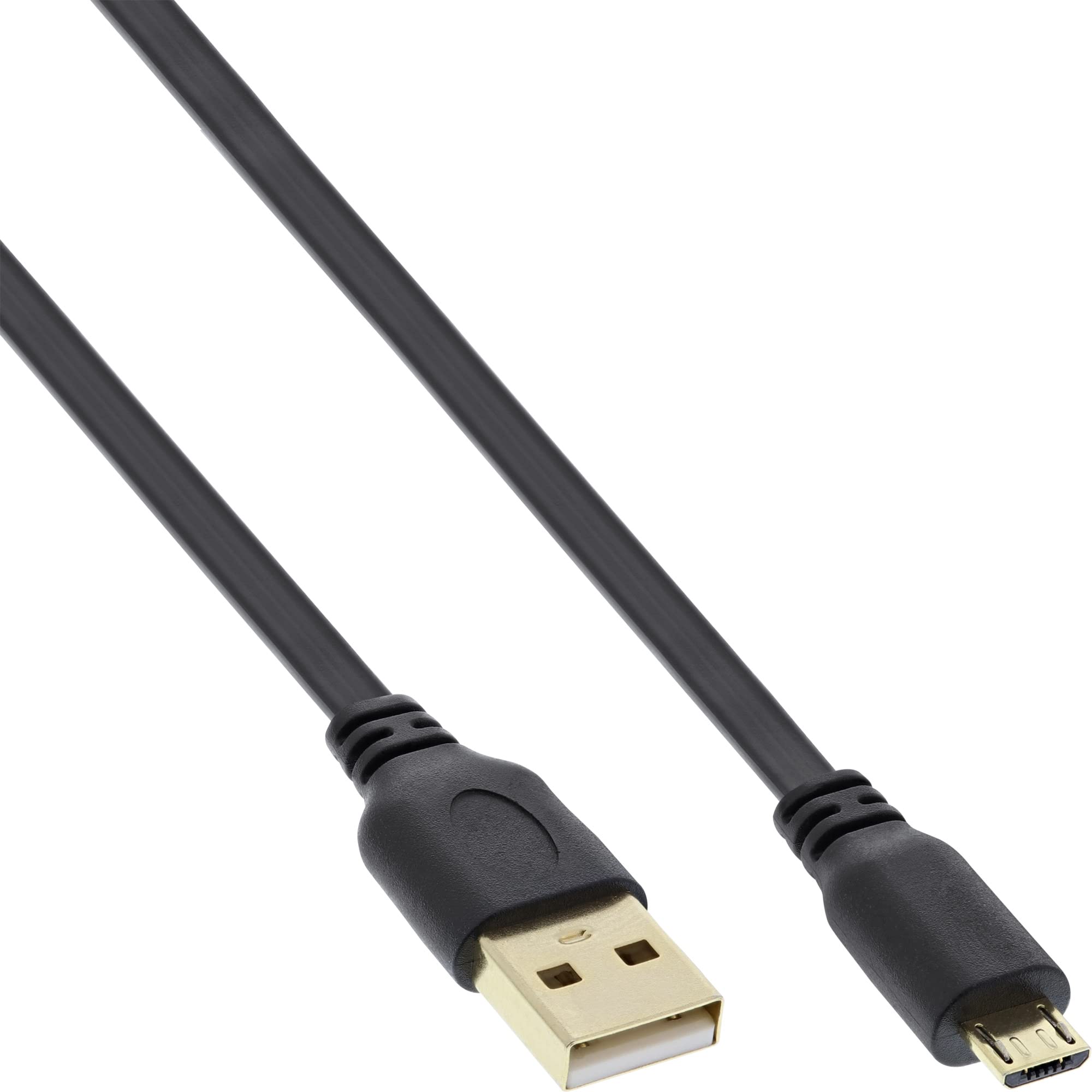 InLine 31705F USB Cable 0.5 m USB A Micro-USB B Black – USB Cables (0.5 m, USB A, Micro-USB B, 2.0, Male Connector/Male Connector, Black)