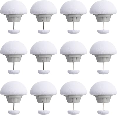 Yikki 12Pcs Mushroom Duvet Clips Non-Slip Quilt Holder One-Key Unlock White