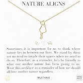 Cat Outline Necklace for Women, MUSTHAVE 18K Gold Plated Simple Line Cat Necklace, Minimalist Line Art Animal Pendant, Dainty Nature Inspired Jewelry, 16+2" Chain, Message Card, Birthday, BFF, Unisex (Yellow Gold)