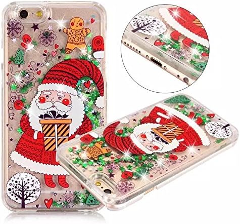 iPhone 6s case,iphone 6 case, liujie Liquid, Cool Quicksand Moving Stars Bling Glitter Floating Dynamic Flowing Case Liquid Cover for Iphone 6 4.7 inch (Christmas 5#)