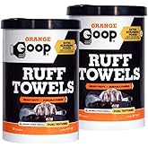 GOOP Orange Heavy Duty Ruff Towels with Scrubbing Power, 10” x 12” Dual Textured Multi-Purpose Cleaning Wipes, Removes Dirt, Grease, Oil, 72 Count (Pack of 2)