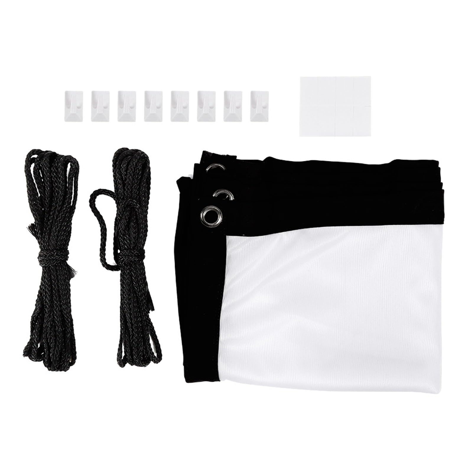 16:9 Thicken Portable Non Crease Soft White Polyester Projector Curtain Projection Screen 1.4-2.3 Meters Viewing Distance (40in)