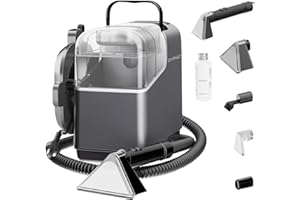 Starrybot Portable Carpet Cleaner Machine with Steam Techology for Carpet & Upholestery, 12Kpa Powerful Suction with Versatile Tools, Compact Pet Stain Remover and Deodorizer