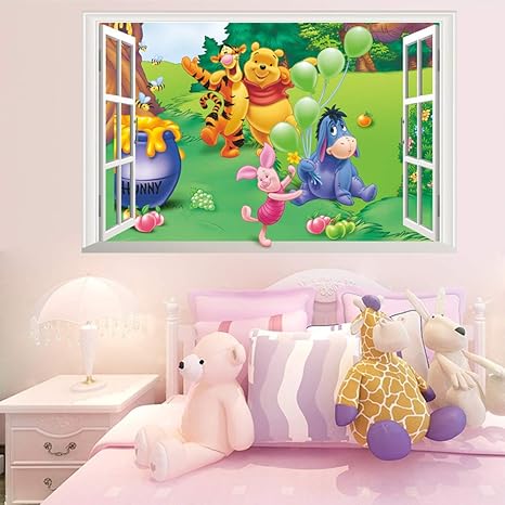 Kibi Disney Winnie Puuh & Freunde Freizeitspaß Wandtattoo, Wandtattoo Winnie Pooh Kinderzimmer Wandsticker Winnie Puuh Aufkle