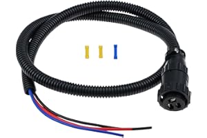 LEVANLIGHT 3 Pin Auxiliary Cable Kit 187103A1 Fit for John Deere Ford Case-IH Cotton Picker CPX420 CPX610; Combinev 2144; Tra